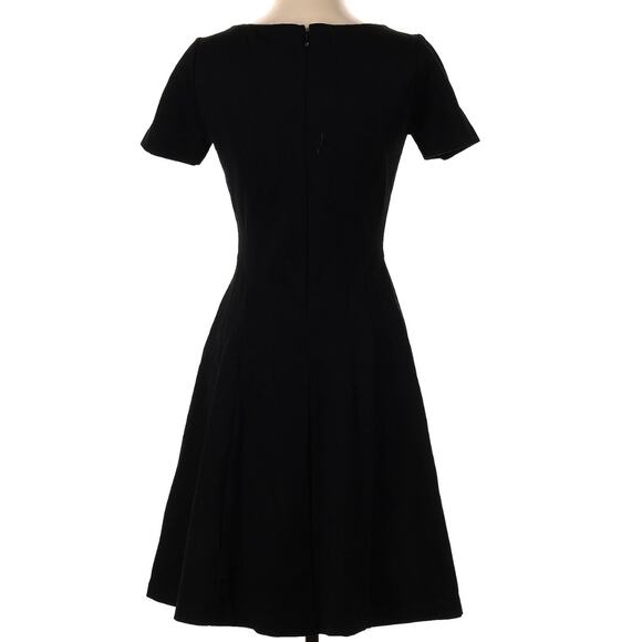WHBM Black A Line V Neck Dress Excellent Condition Size Medium - Picture 3 of 3